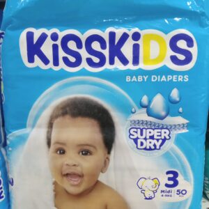 Kisskids Baby Diapers, Super dry Midi Size 3 (4-9kg)