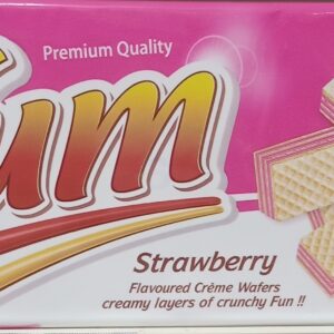 Amulya Yum Strawberry Flavour Wafer Biscuit (80g)