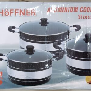 Hoffner 6pcs Non-Stick Cooking Pot. Sizes: 26/28/30cm