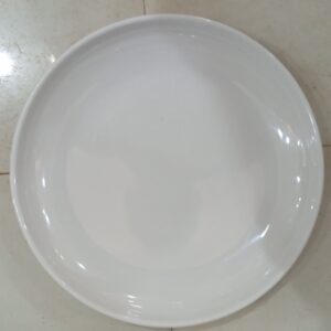 White Ceramic Flat Plate 3206